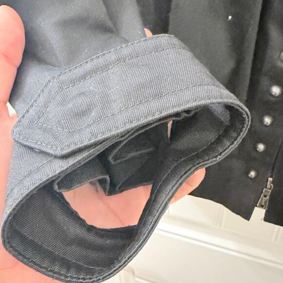 YSL Rive Gauche Tom Ford 2003 Studded Military Jacket Black FR 36 Archive Runway - Picture 7 of 11